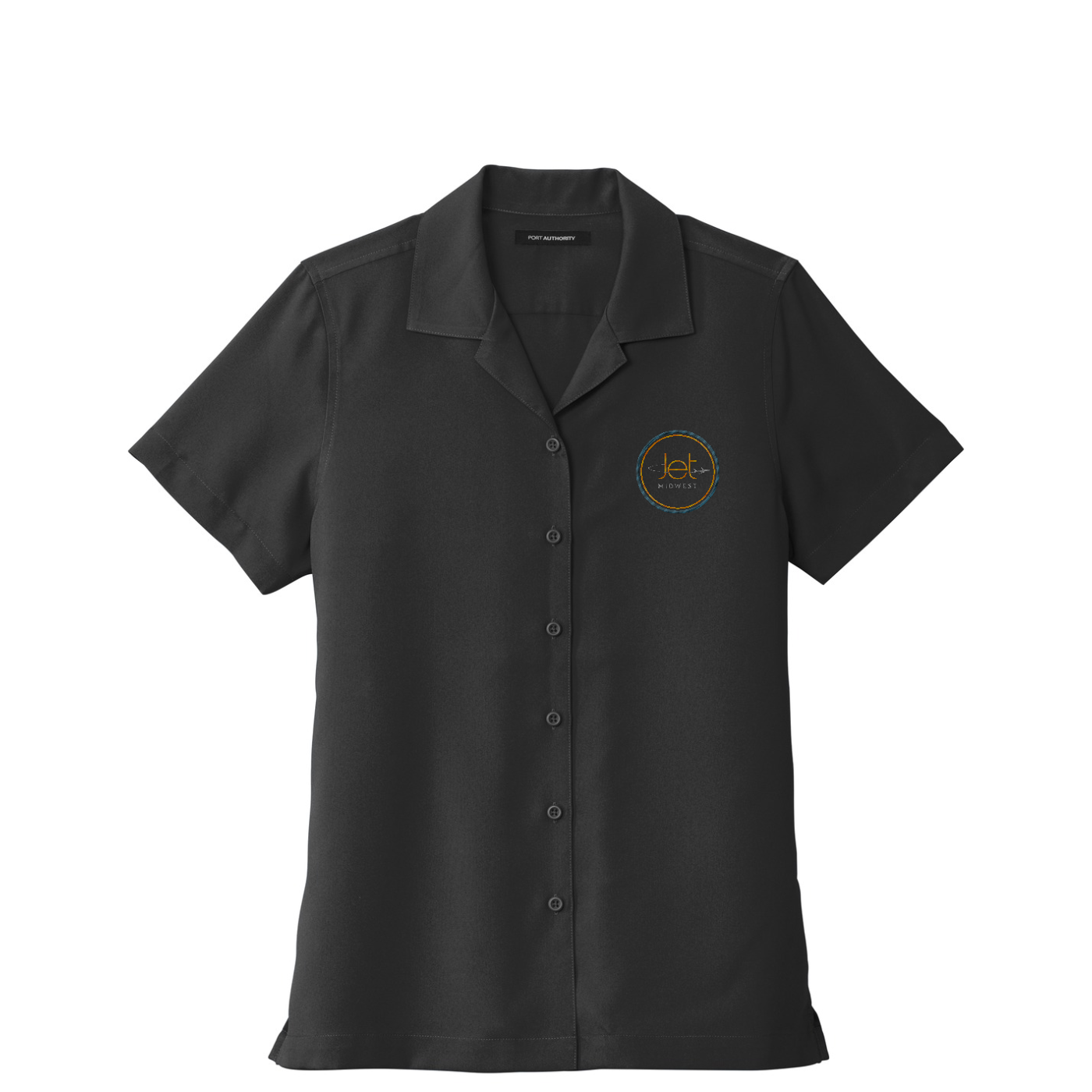 Port Authority Women's Short Sleeve Performance Staff Shirt — Black