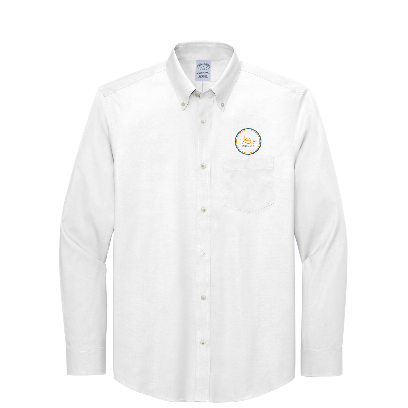Brooks Brothers Wrinkle-Free Stretch Pinpoint Shirt — White