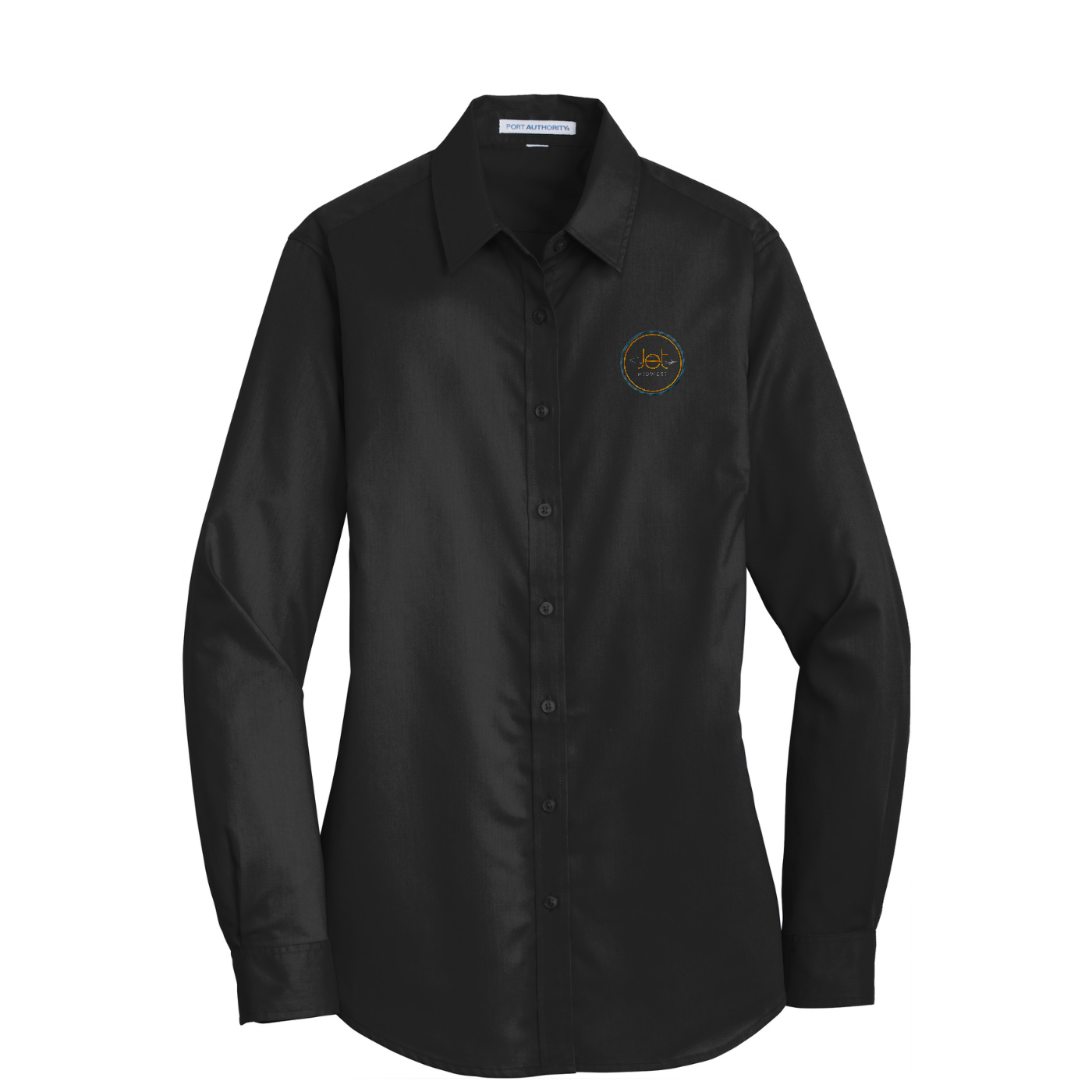 Port Authority Women's SuperPro Twill Shirt — Black